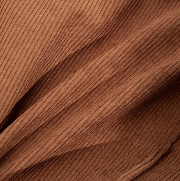 Vintage Retro Urban Chic Brown Chestnut Corduroy Crossbody Bag Minimalist Tote - Picture 9 of 16